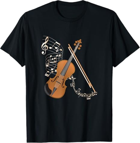 Musical Instrument Theme Unisex T-Shirt - Violin